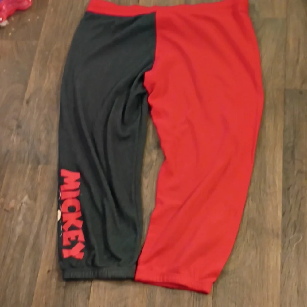 Adults Disney Mickey Mouse Charcoal and Scarlet Joggers - Picture 4 of 9